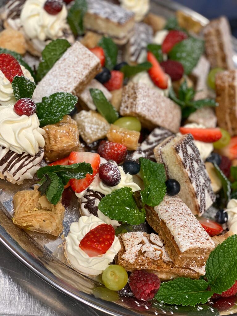 Dessert Platter for Weddings and Parties Quality Traditional Pub Food from The White Horse in Burnham Green near Tewin and Welwyn Garden City